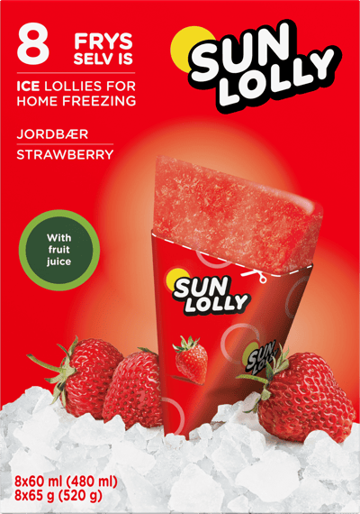 Sun Lolly Jordbær 8stk