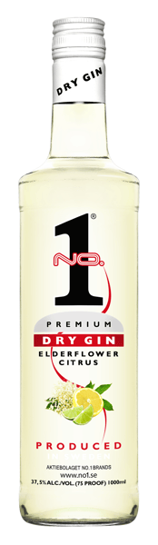 No1 Premium Dry Gin Elderflower Citrus 375% 1 l