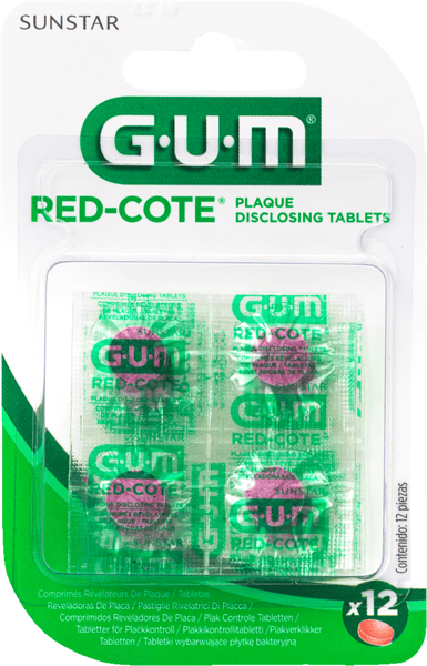 Gummi rød-cote farvetablet 12 stk