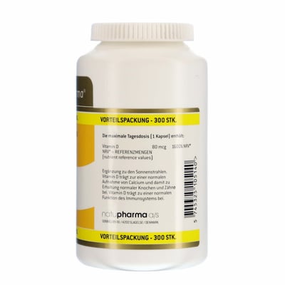 Fitness Pharma Stærk D3 Vitamina 300 Stk
