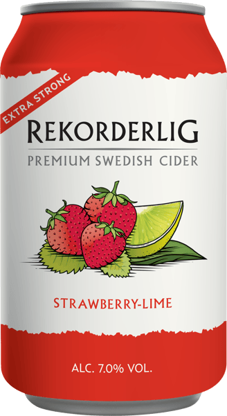 Rekorderlig Jordbær Lime 7% 24x033 l