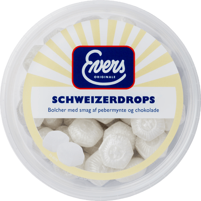 Evers schweizerdrops 180g bøtte