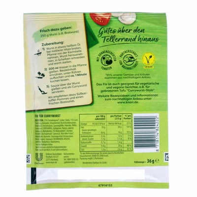 Knorr fix currywurst 36 g