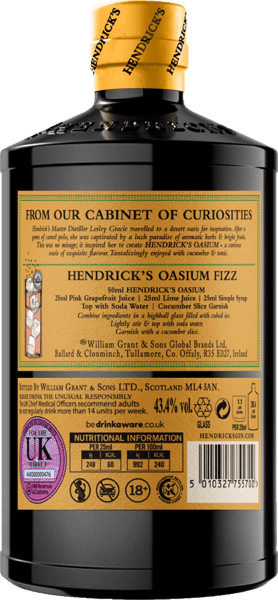 Hendricks Gin Oasium 434% 07L