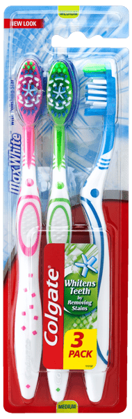 Colgate Tandbørste Max white Medium 3-pak