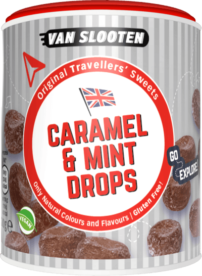 Van Slooten Travelers 'Sweets Caramel Mint Drops 200G