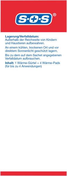 Varmebælte sos m 4 varme tampoane