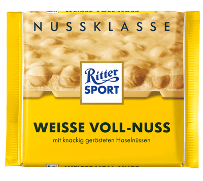 Ritter Sport Hvid med hel nød 100 g