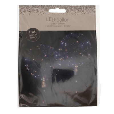 Led Ballon 2stk Multifarvet  ø50cm