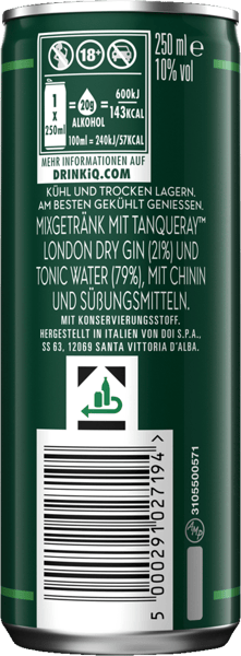 Tanqueray gin & tonic 10% 025L + pantalón