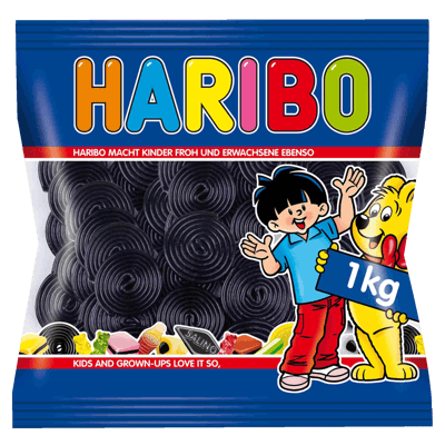 Haribo Lakridssnegle 1 kg i pose