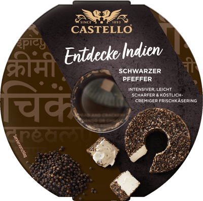 Sort Peber Castello 125 g