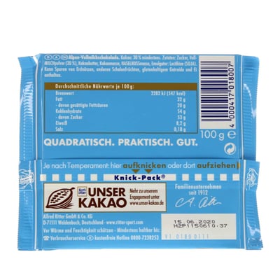 Ritter Sport Alpemælk 100 g