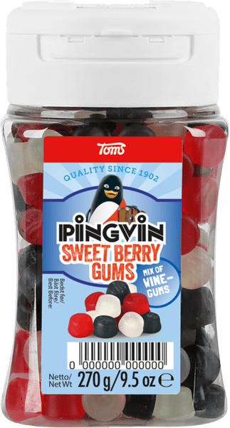 Toms Pingvin Sweet Berry Winegums 270 g