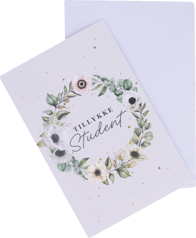 Kort M Kuvert Balloner + gav Blå