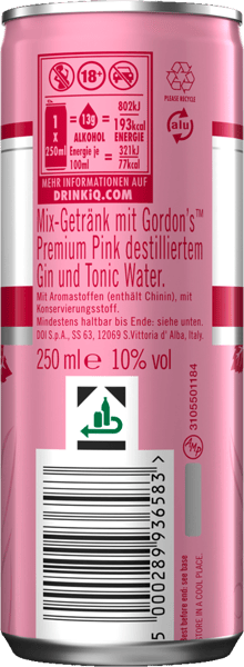 Gordons Pink Gin & Tonic 025+pant