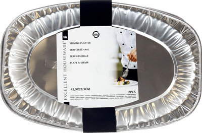 Alu-serveringsfad lille 2-pak
