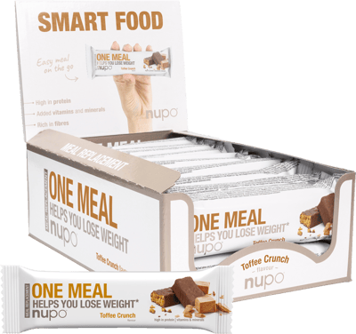 Nupo un bara de masă de toffee crunch