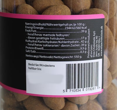 Lakridsmandler stærk 550g