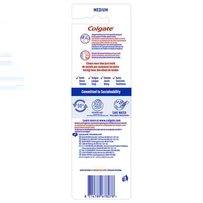 Colgate Tandbørste Max white Medium 3-pak