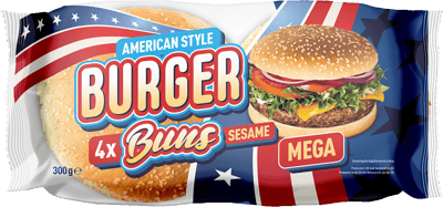 Nordthy Mega Burger Boller 4 STK 300G