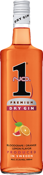 No1 Dry Gin Bloodgrape orange lemon 375% 1 l