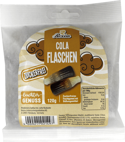 Colaflasker Sukkerfri Rexim 120g