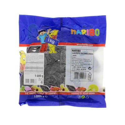Haribo Lakridssnegle 1 kg i póza