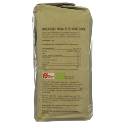 Valsemøllen Dansk Øko Havregryn 1 kg