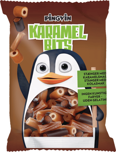 Toms Pingvin Karamel Bits 375 g