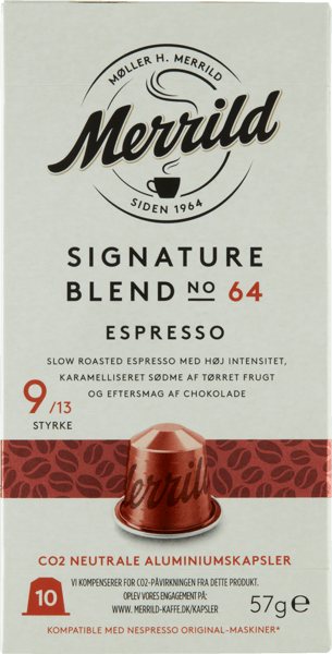 Merdild Signature Blend NO64 NCC ALU 10 KAPSLER
