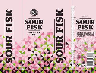 Sure Fisk Pink & Black 15% 07l