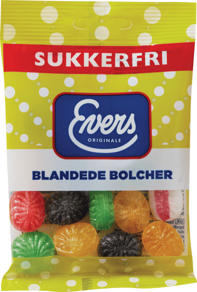 Evers Sukkerfri Blandede Bolcher 70 g