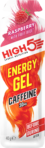 High5 Energi Gel m Koffein Hindbær 40 g
