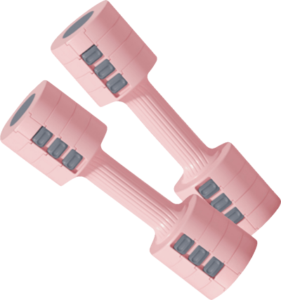 Håndvægtsæt 5 kg justerbart roz