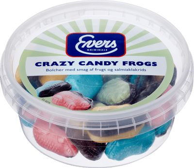Evers Crazy Candy Frogs 180g bøtte