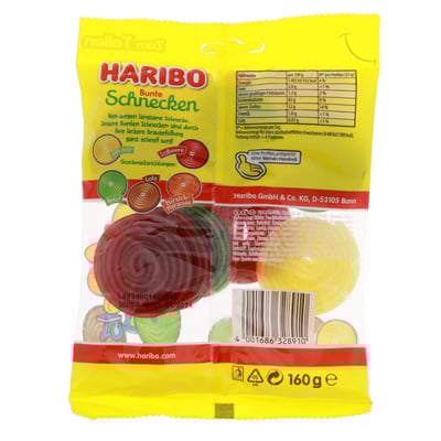 Haribo Bunte Schnecken 160g DE