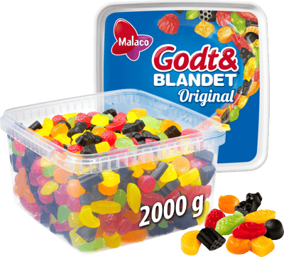 Malaco Godt og blandet 20 kg bøtte