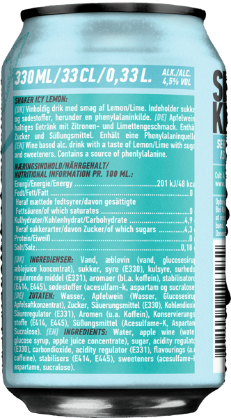 Shaker Icy Lemon 45% 18x033l
