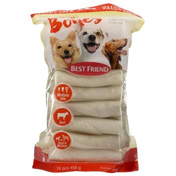 Bester Freund Bones Bigbite Kau-Roll White 12 cm, 18-Pack
