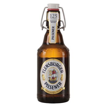 Flensburger Pilsener 4,8% 0,33 l. + kalhoty