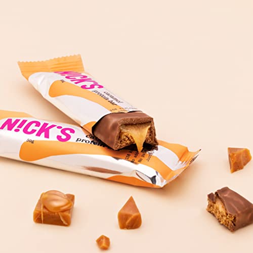 Nicks Protein Bar Mix, Keto Protein Bars Low Carb Snacks bez přidaného cukru, bez lepku | 15g protein s kolagenem (9 proteinových tyčí x 50g)