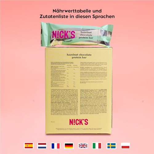 Nicks Protein Bar Mix, Keto Protein Bars Low Carb Snacks bez přidaného cukru, bez lepku | 15g protein s kolagenem (9 proteinových tyčí x 50g)