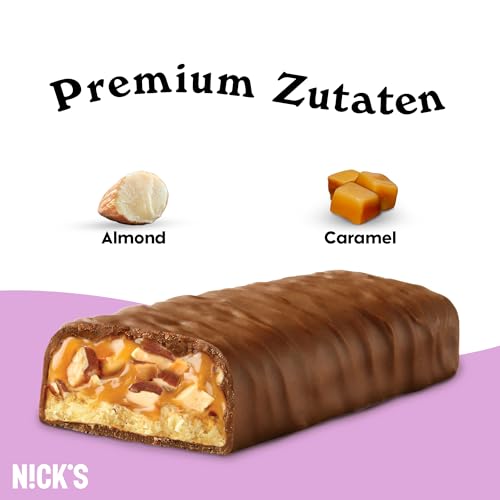 Nicks Protein Bar Mix, Keto Protein Bars Low Carb Snacks bez přidaného cukru, bez lepku | 15g protein s kolagenem (9 proteinových tyčí x 50g)