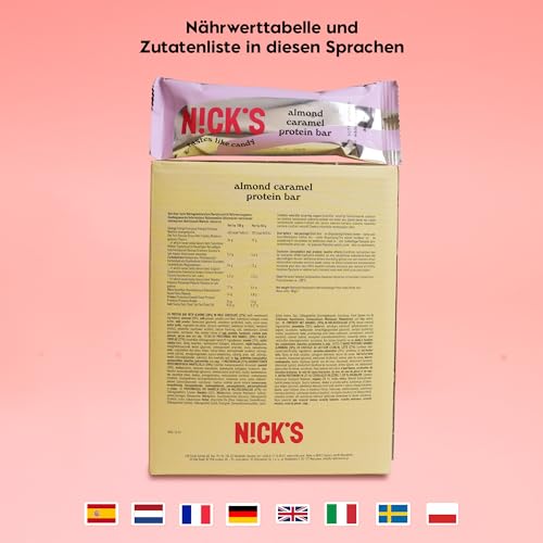 Nicks Protein Bar Mix, Keto Protein Bars Low Carb Snacks bez přidaného cukru, bez lepku | 15g protein s kolagenem (9 proteinových tyčí x 50g)