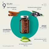 CLAV® N°9 SUGAR FIX - Capsule de scorțișoară cu 400 mg extract de scorțișoară, 40 μg crom și 10 mg zinc pe doză zilnică plus beta glucan, arbore de jambul și pepene amar - echilibru zahăr din sânge - 60 capsule - vegan