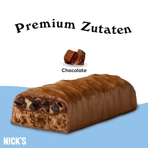 Nicks Protein Bar Mix, Keto Protein Bars Low Carb Snacks bez přidaného cukru, bez lepku | 15g protein s kolagenem (9 proteinových tyčí x 50g)