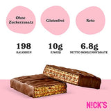 Nicks Keto Bars arašídy n Fudge, čokoládové arašídy karamelové občerstvení, 175 kalorií, 3,9 čistých sacharidů, bez přidaného cukru, bezlepkové, nízké sacharidy (15x40g)