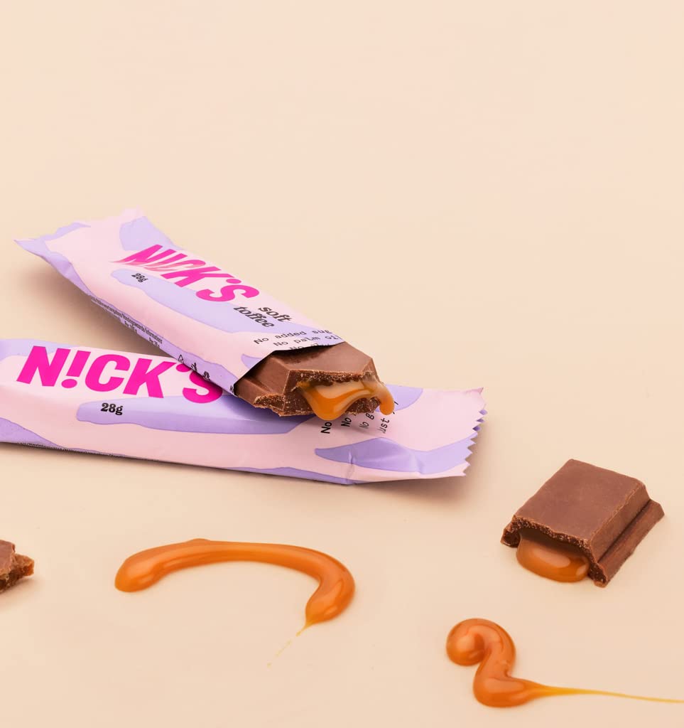 Nicks Chocolate Keto Bars Chocolate Mix s čokoládovými tyčinkami bez přidaného cukru, bezlepkových, nízkoeribkových sladkostí (12 občerstvení)