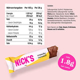 Nicks Keto Bars arašídy n Fudge, čokoládové arašídy karamelové občerstvení, 175 kalorií, 3,9 čistých sacharidů, bez přidaného cukru, bezlepkové, nízké sacharidy (15x40g)